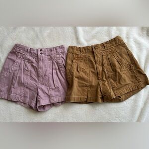 Universal Thread High Waist Shorts in Pink and Brown